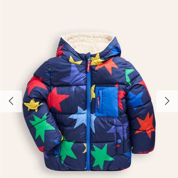 Mini Boden Reversible Cosy Borg Coat - Picture 1 of 13